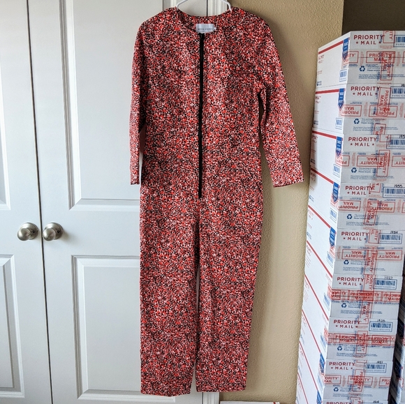 Rebecca Minkoff Clover Jumpsuit Red Multicolor Small NWT - Picture 6 of 9